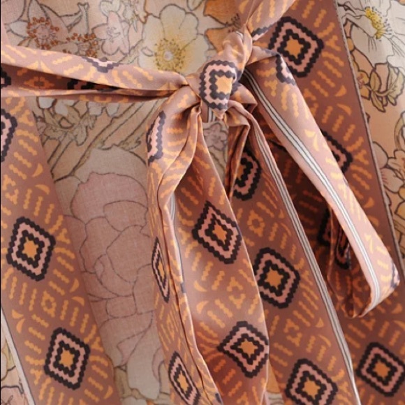 SOLD OUT Pink Bohemian Floral Maxi Duster Kimono Wrap Robe - Picture 11 of 16